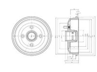 Tambur frana FORD ESCORT VII Cabriolet ALL DELPHI BF468