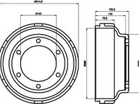 Tambur frana FORD TRANSIT bus (FD_ _, FB_ _, FS_ _, FZ_ _, FC_ _), FORD TRANSIT Van (FA_ _), FORD TRANSIT platou / sasiu (FM_ _, FN_ _) - TEXTAR 94024