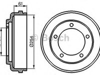 Tambur frana FORD TRANSIT caroserie E BOSCH 0986477048