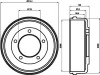 Tambur frana FORD TRANSIT caroserie (FA) (2000 - 2006) TEXTAR 94024600 piesa NOUA