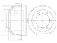 Tambur frana FORD TRANSIT caroserie FA DELPHI BF467