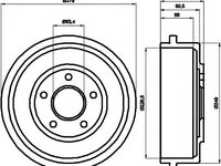 Tambur frana FORD TRANSIT CONNECT, FORD TRANSIT CONNECT (P65_, P70_, P80_) - TEXTAR 94024400