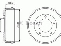 Tambur frana FORD TRANSIT Van (E_ _) - Cod intern: W20162115 - LIVRARE DIN STOC in 24 ore!!!