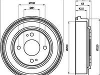 Tambur frana HONDA ACCORD Mk III (CA), HONDA CIVIC Mk IV limuzina (EG, EH), HONDA CIVIC Mk IV cupe (EJ) - TEXTAR 94015300