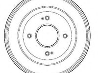 Tambur frana HONDA CIVIC Mk IV limuzina (EG, EH), HONDA CIVIC Mk IV cupe (EJ), HONDA CIVIC Mk IV hatchback (MA, MB) - JURID 329061J