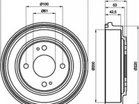 Tambur frana HONDA CIVIC VI cupe EJ EM1 TEXTAR 94015300