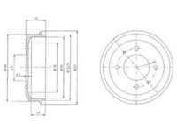 Tambur frana HYUNDAI ACCENT I X3- DELPHI BF435