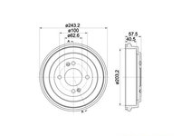 Tambur frana Hyundai ACCENT III (MC) 2005-2010 #2 1825253401