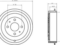 Tambur frana LANCIA MUSA (350) - OEM - MEYLE ORIGINAL GERMANY: 2155230019|215 523 0019 - W02154246 - LIVRARE DIN STOC in 24 ore!!!