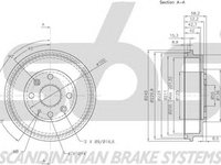 Tambur frana MAZDA 323 C V BA sbs 1825253212