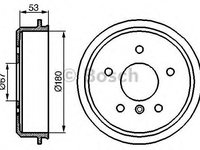 Tambur frana MERCEDES-BENZ A-CLASS (W168) (1997 - 2004) BOSCH 0 986 477 096