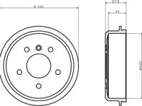 Tambur frana MERCEDES-BENZ A-CLASS (W168) - OEM - MAXGEAR: 19-3185 - W02746232 - LIVRARE DIN STOC in 24 ore!!!