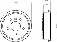 Tambur frana MERCEDES-BENZ A-CLASS W168 TEXTAR 94020200