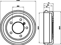 Tambur frana MERCEDES-BENZ T1 bus (601), MERCEDES-BENZ T1 bus (602), MERCEDES-BENZ T1 caroserie (601) - TEXTAR 94005500