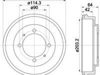 Tambur frana MITSUBISHI CARISMA (DA_) - OEM - MAXGEAR: 19-3194 - W02746260 - LIVRARE DIN STOC in 24 ore!!!