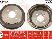 Tambur frana MITSUBISHI CARISMA DA TRW DB4240