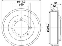 Tambur frana MITSUBISHI CARISMA limuzina DA TEXTAR 94030100