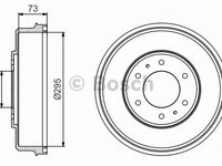 Tambur frana MITSUBISHI L 200 (KB_T, KA_T) (2004 - 2016) Bosch 0 986 477 232