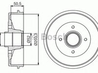 Tambur frana NISSAN KUBISTAR (X76) (2003 - 2009) BOSCH 0 986 477 172