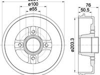 Tambur frana NISSAN KUBISTAR (X76) - OEM - MEYLE ORIGINAL GERMANY: 16-155230002|16-15 523 0002 - W02388123 - LIVRARE DIN STOC in 24 ore!!!