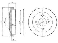 Tambur frana NISSAN MICRA II K11 DELPHI BF303