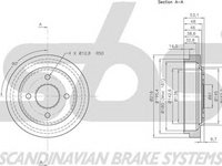 Tambur frana NISSAN MICRA II K11 sbs 1825252210