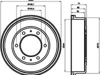 Tambur frana NISSAN MISTRAL II (R20), FORD MAVERICK (UDS, UNS), NISSAN TERRANO Van (R20) - TEXTAR 94022100