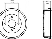 Tambur frana NISSAN PRIMERA Break (W10), NISSAN NOMAD bus (C22), NISSAN NOMAD caroserie (C22) - HELLA PAGID 8DT 355 300-341