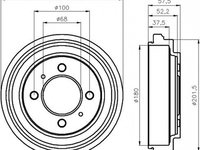 Tambur frana NISSAN SUNNY III Liftback N14 TEXTAR 94020900