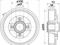 Tambur frana OPEL AGILA (A) (H00), VAUXHALL AGILA Mk I (A), SUZUKI WAGON R+ (MM) - TEXTAR 94027800