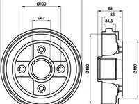 Tambur frana OPEL AGILA (A) (H00), VAUXHALL AGILA Mk I (A), SUZUKI WAGON R+ (MM) - TEXTAR 94023900