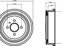 Tambur frana OPEL ASTRA F (56_, 57_), OPEL ASTRA F Cabriolet (53_B), OPEL ASTRA F hatchback (53_, 54_, 58_, 59_) - TEXTAR 94020300