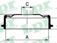 Tambur frana OPEL ASTRA F hatchback (53_, 54_, 58_, 59_) (1991 - 1998) LPR 7D0560