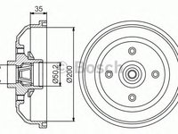 Tambur frana OPEL CORSA A TR (91_, 92_, 96_, 97_) - OEM - MAXGEAR: 19-0834 - W02155896 - LIVRARE DIN STOC in 24 ore!!!