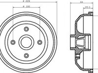 Tambur frana OPEL CORSA A TR (91_, 92_, 96_, 97_), OPEL CORSA A hatchback (93_, 94_, 98_, 99_), OPEL VITA B (73_, 78_, 79_) - TEXTAR 94022300