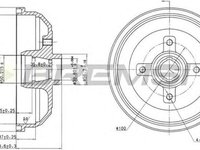 Tambur frana OPEL CORSA B 73 78 79 BREMSI DR5135