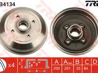 Tambur frana OPEL CORSA B caroserie (73_) (1999 - 2000) TRW DB4134