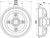 Tambur frana OPEL CORSA B caroserie 73 TEXTAR 94009900