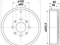 Tambur frana OPEL CORSA C caroserie (F08, W5L) - OEM - MAXGEAR: 19-2240 - W02746263 - LIVRARE DIN STOC in 24 ore!!!