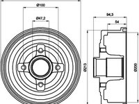 Tambur frana OPEL CORSA C (F08, F68) (2000 - 2009) Textar 94024200