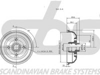 Tambur frana OPEL TIGRA 95 sbs 1825253611