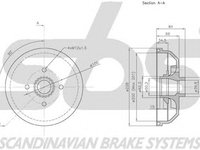 Tambur frana OPEL TIGRA 95 sbs 1825253613