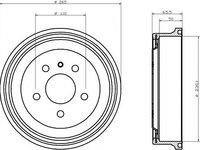 Tambur frana OPEL VECTRA B hatchback (38_), OPEL VECTRA B (36_), OPEL VECTRA B combi (31_) - HELLA PAGID 8DT 355 300-271