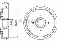 Tambur frana PEUGEOT 1007 KM BOSCH 0986477201