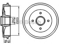 Tambur frana PEUGEOT 206 hatchback (2A/C) - Cod intern: W20279046 - LIVRARE DIN STOC in 24 ore!!!