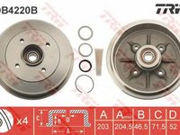 Tambur frana PEUGEOT 206 SW 2E K TRW DB4220B