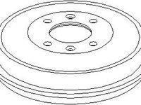 Tambur frana PEUGEOT 306 hatchback (7A, 7C, N3, N5), PEUGEOT 306 Cabriolet (7D, N3, N5), PEUGEOT 306 limuzina (7B, N3, N5) - TOPRAN 721 188