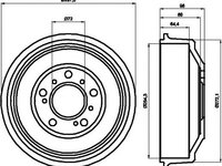 Tambur frana PEUGEOT BOXER platou sasiu ZCT TEXTAR 94010200