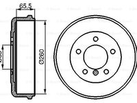 Tambur frana puntea spate (0986477038 BOSCH) MERCEDES-BENZ,PUCH