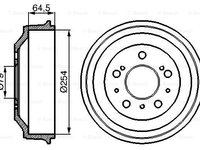 Tambur frana puntea spate (0986477098 BOSCH) Citroen,FIAT,PEUGEOT